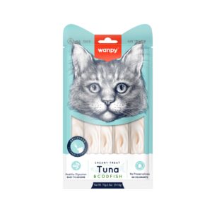 Wanpy Creamy Cat Treat Tuna And Cod Fish 70gm (5x14gm)