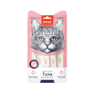 Wanpy Creamy Treat Tuna And Shrimp 70gm (5x14gm)