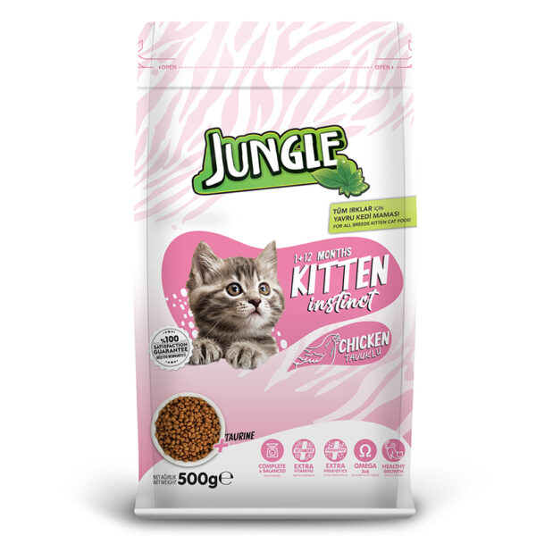 Jungle Kitten Dry Cat Food Chicken 500gm